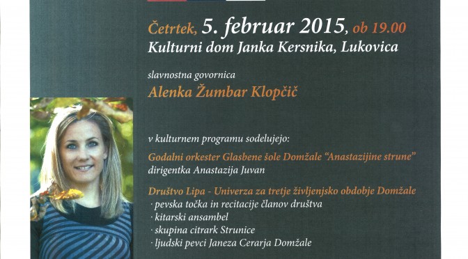 Praznovanje slovenskega kulturnega praznika v občini Lukovica